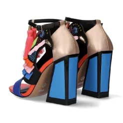 SANDALIA DOMINIC 402 - NUDE/BLUE
