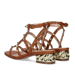 SANDALIA KATY 247 - TAN/GOLD