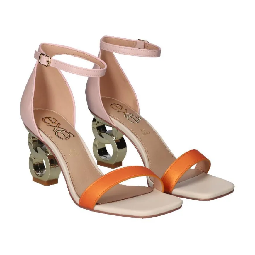 SANDALIA LILIAN 055 - NUDE/ORANGE
