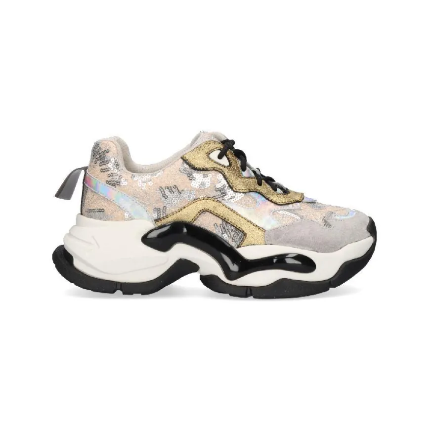 SAPATILHA 901-8 - GREY/GOLD
